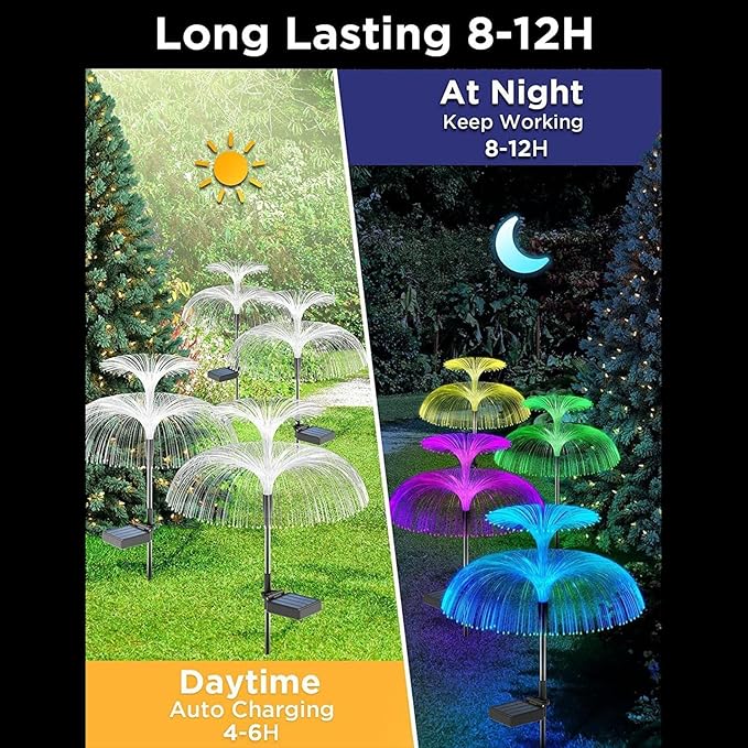 مصابيح قنديل البحر شمسية للحديقة