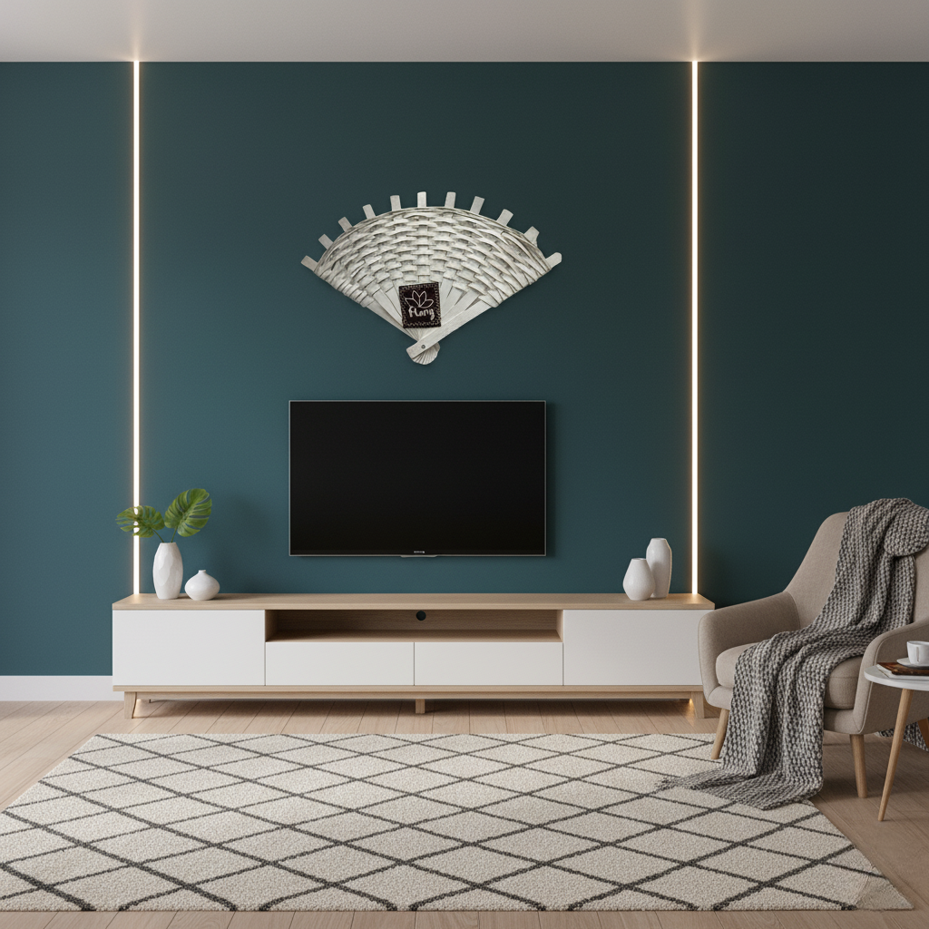 مراوح ديكورية منسوجة للحائط - تصاميم وألوان متعددة