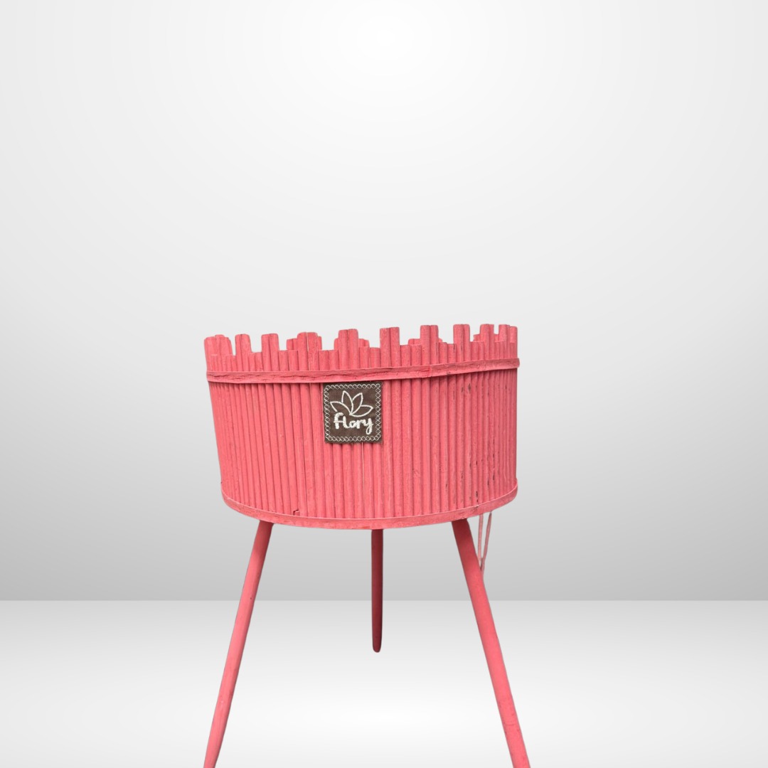 مجموعة من 3 حوامل نباتات منسوجة متدرجة بتصميم التاج - ألوان متعددة