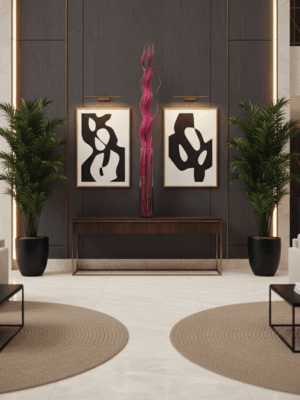 أعواد زينة باللون الوردي بتصميم متموج - للحرف اليدوية والفازات