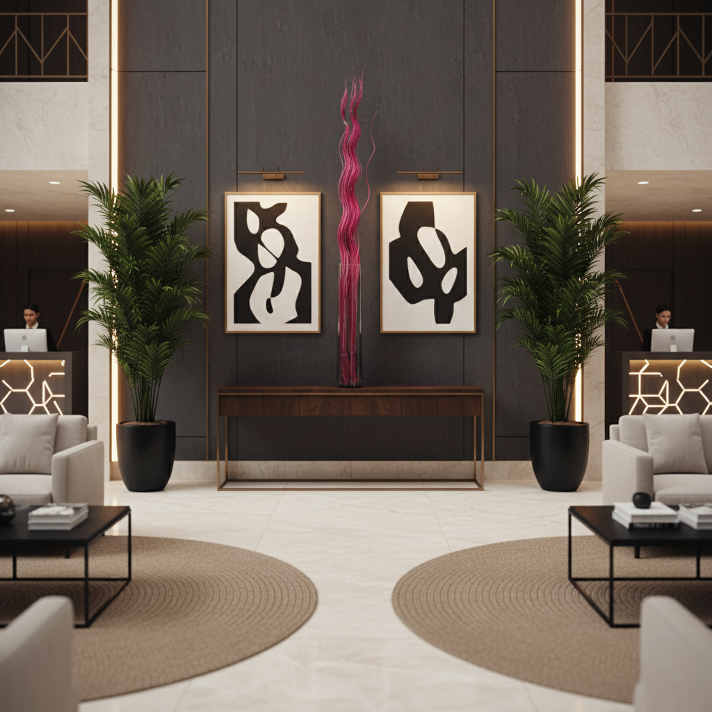 أعواد زينة باللون الوردي بتصميم متموج - للحرف اليدوية والفازات