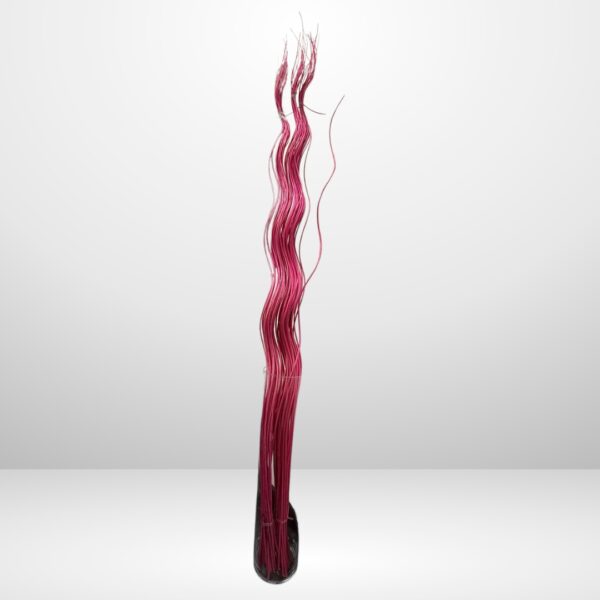 أعواد زينة باللون الوردي بتصميم متموج - للحرف اليدوية والفازات