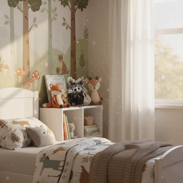 تمثال بومة بني من الفرو مع خصلات شعر