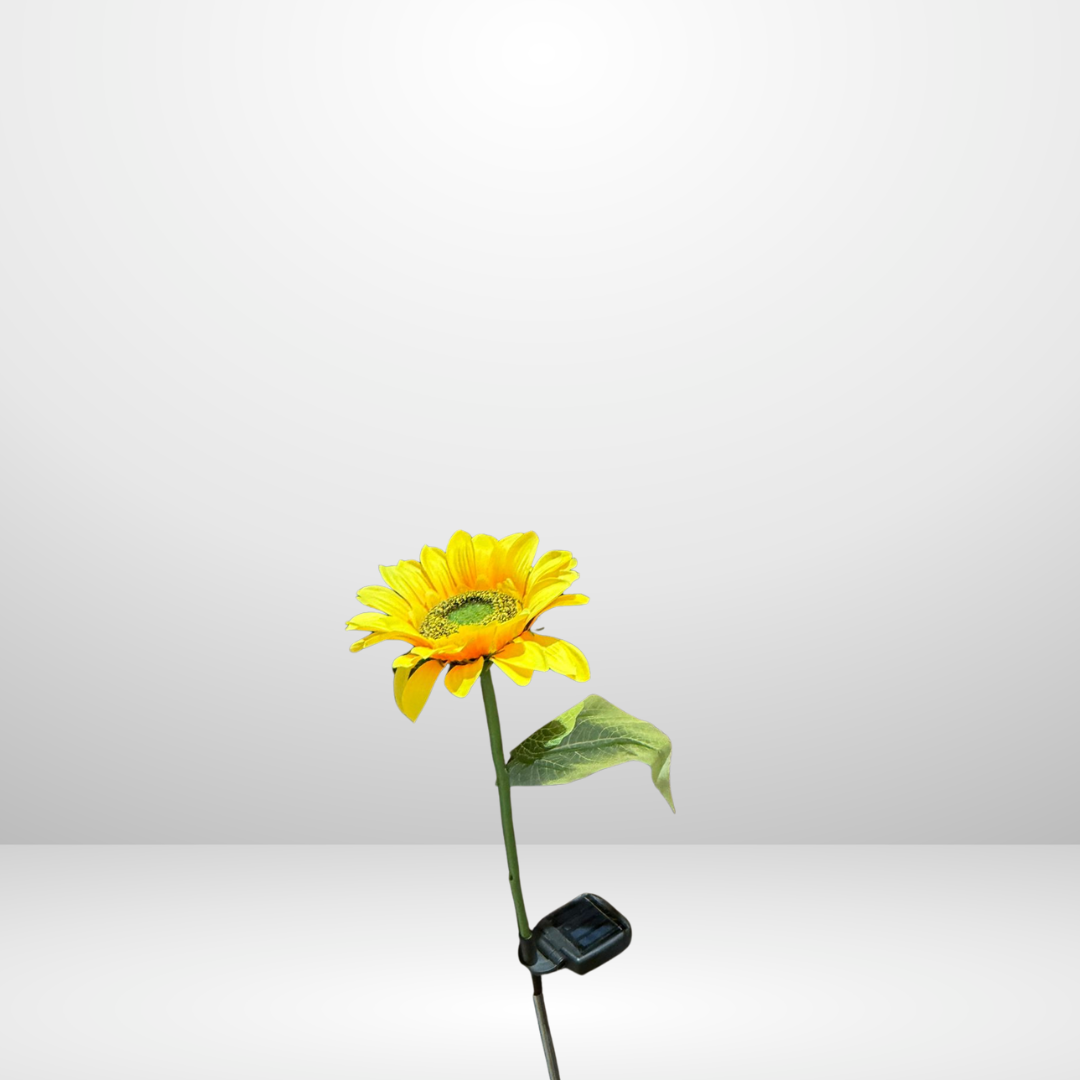 زهرة عباد الشمس اصطناعية باللون الأصفر بساق