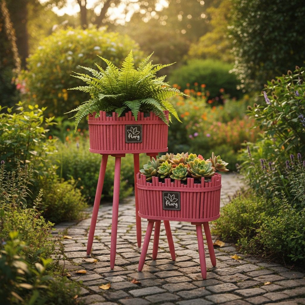 حوامل نباتات متدرجة بتصميم القلعة - ألوان متعددة