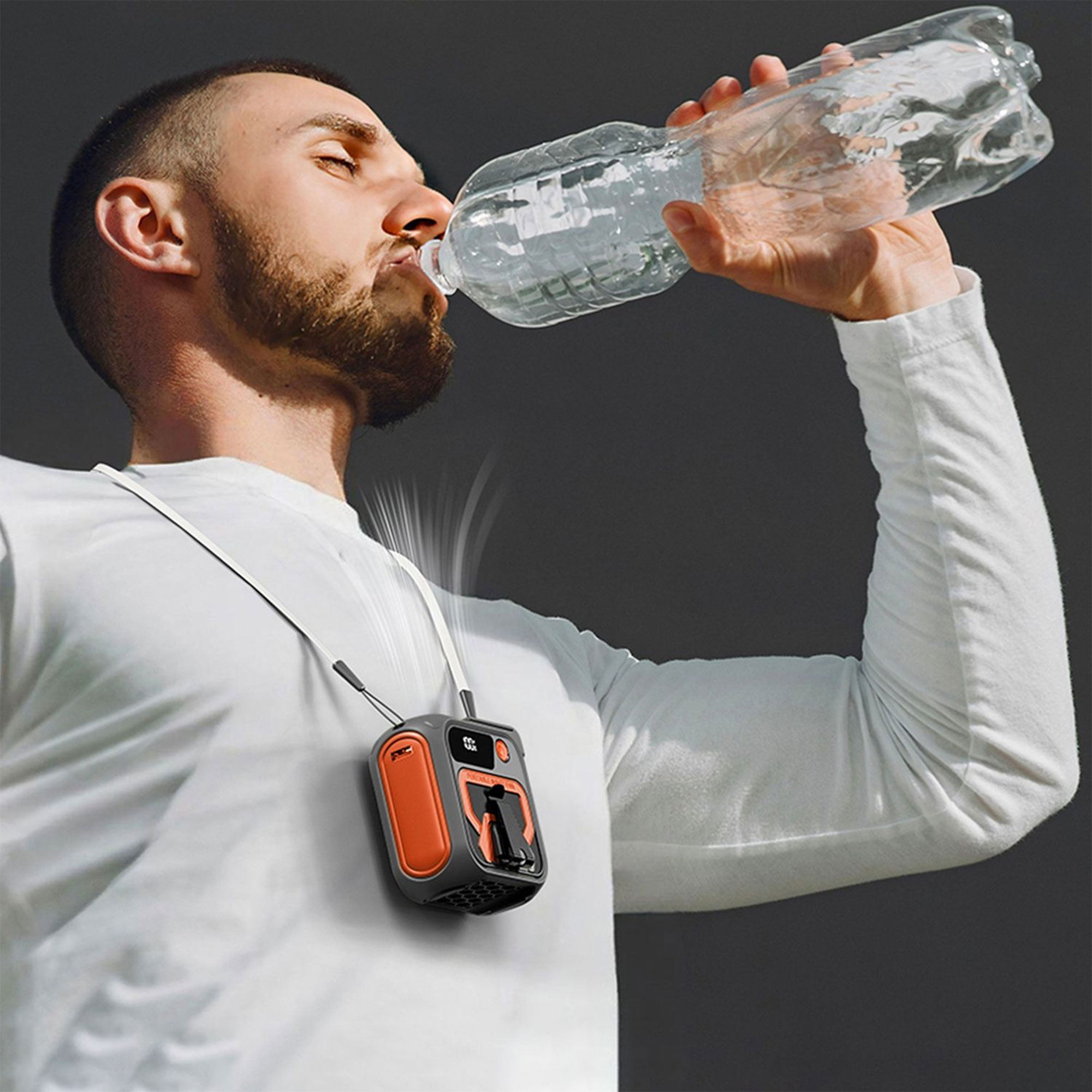 مروحة محمولة وبور بانك